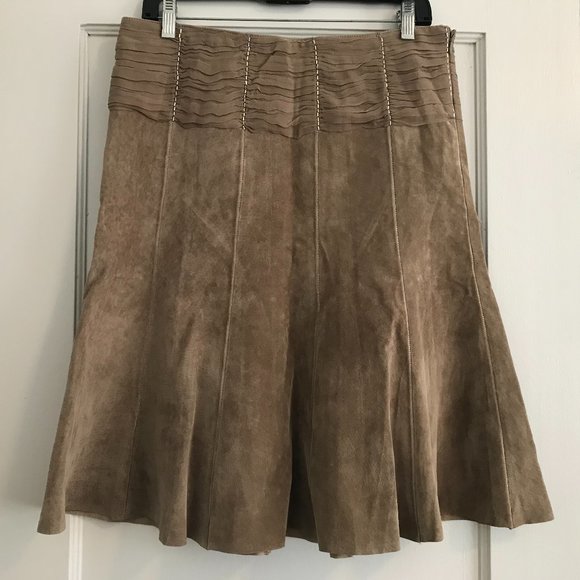 Anthropologie Dresses & Skirts - Anthropologie | June Suede Paneled Skirt